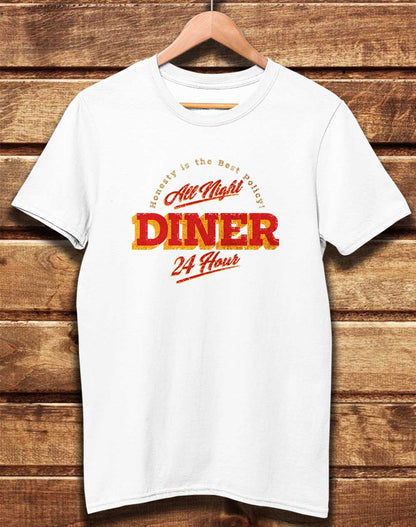 White - DELUXE 24 Hour Diner Organic Cotton T-Shirt