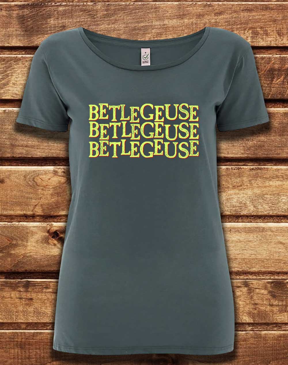 Light Charcoal - DELUXE Betelgeuse Betelgeuse Betelgeuse Organic Scoop Neck T-Shirt