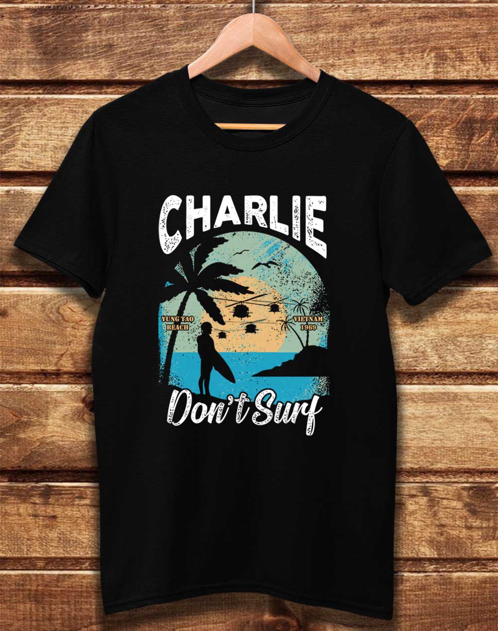 Black - DELUXE Charlie Don't Surf Organic Cotton T-Shirt