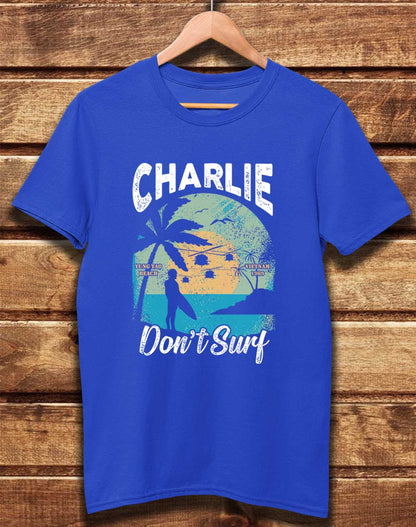 Bright Blue - DELUXE Charlie Don't Surf Organic Cotton T-Shirt