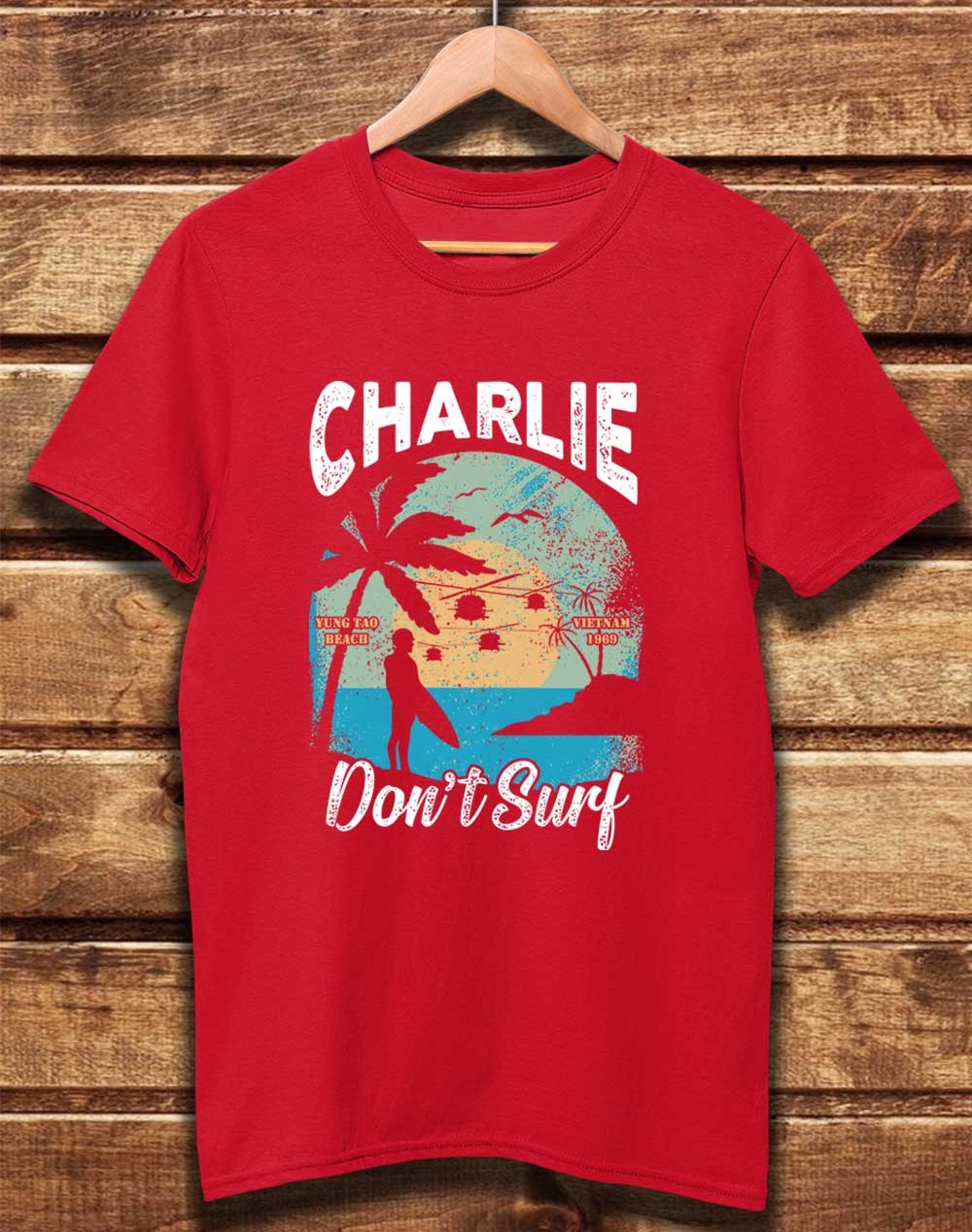 Red - DELUXE Charlie Don't Surf Organic Cotton T-Shirt