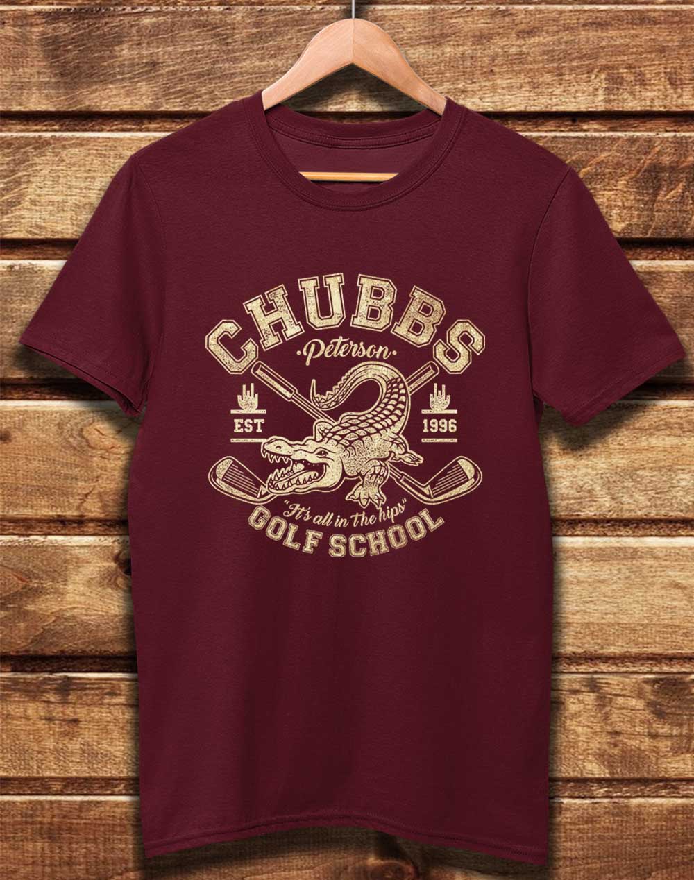 Burgundy - DELUXE Chubb's Golf School 1996 Organic Cotton T-Shirt