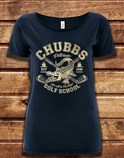 Navy - DELUXE Chubb's Golf School 1996 Organic Scoop Neck T-Shirt