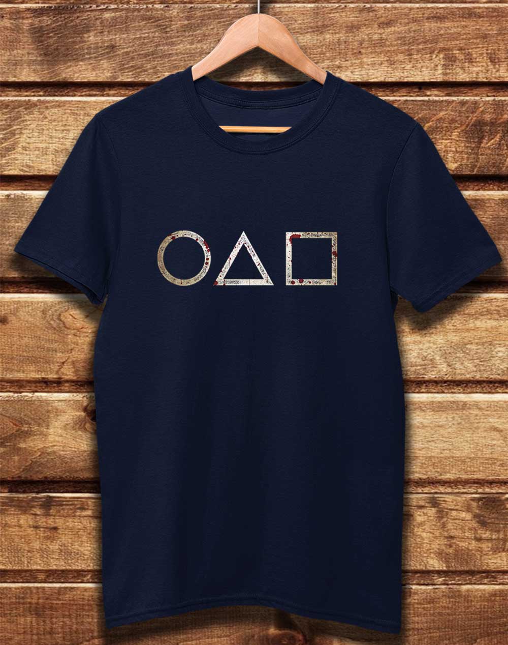 Navy - DELUXE Circle Triangle Square Organic Cotton T-Shirt