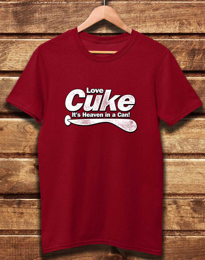 Dark Red - DELUXE Cuke Heaven in a Can Organic Cotton T-Shirt