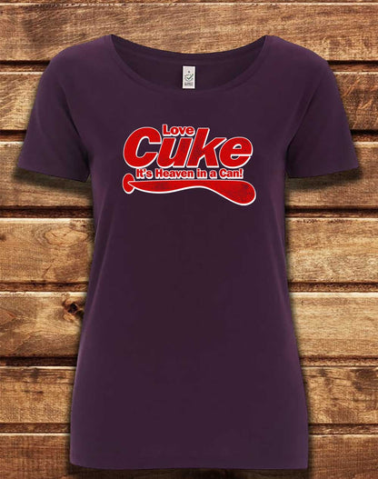 Eggplant - DELUXE Cuke Heaven in a Can Organic Scoop Neck T-Shirt