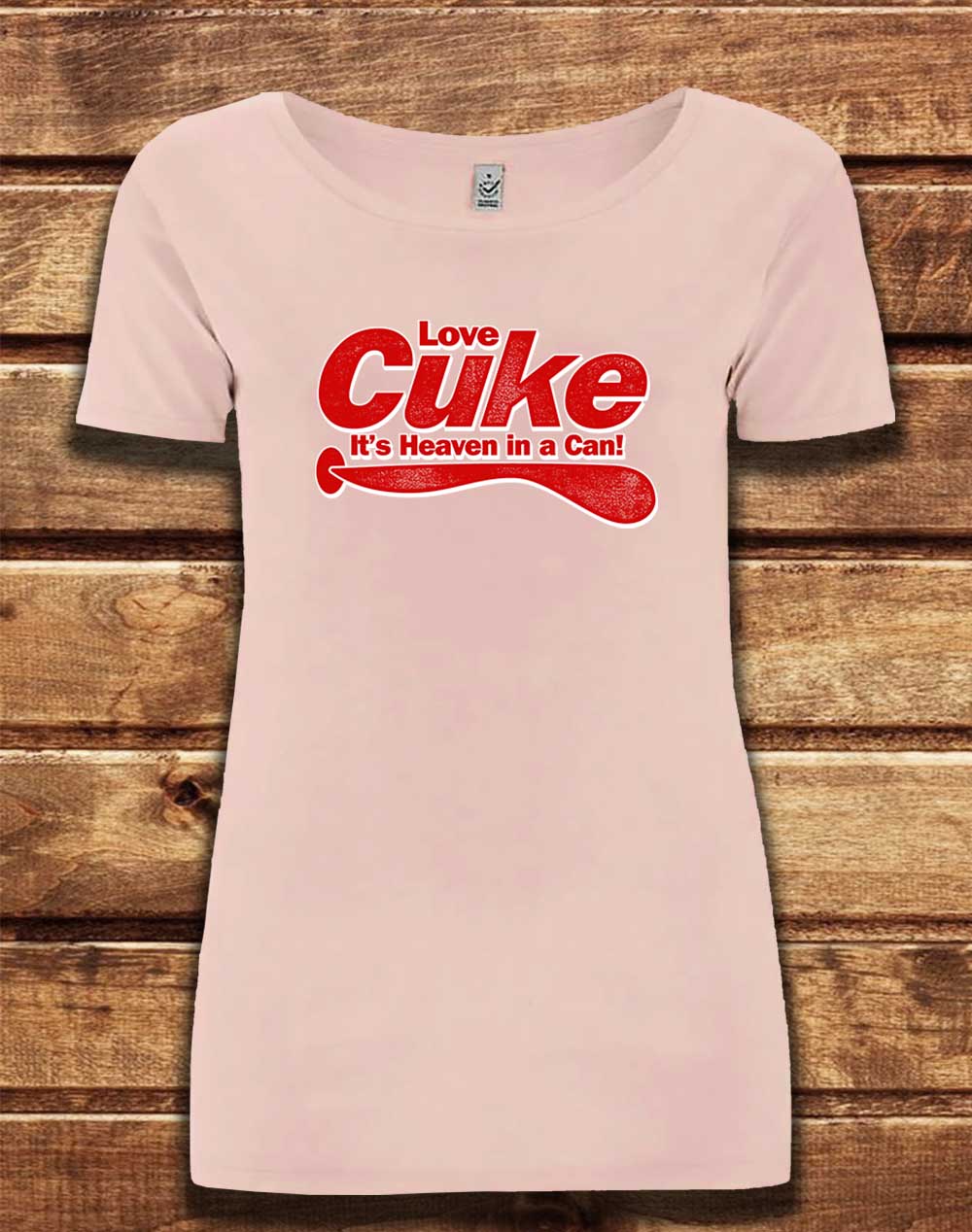 Light Pink - DELUXE Cuke Heaven in a Can Organic Scoop Neck T-Shirt