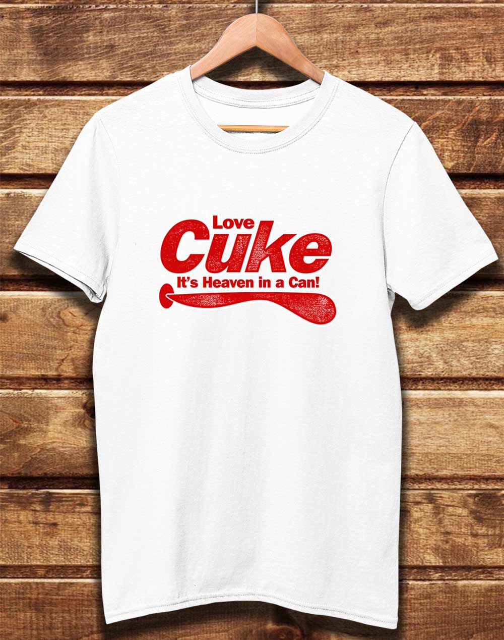 White - DELUXE Cuke Heaven in a Can Organic Cotton T-Shirt