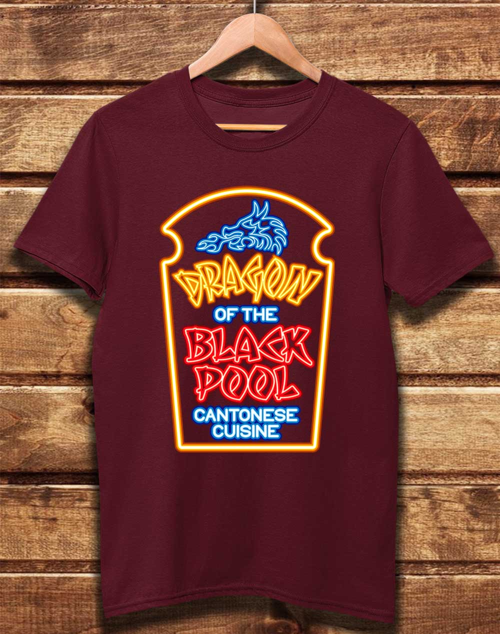 Burgundy - DELUXE Dragon of the Black Pool Organic Cotton T-Shirt
