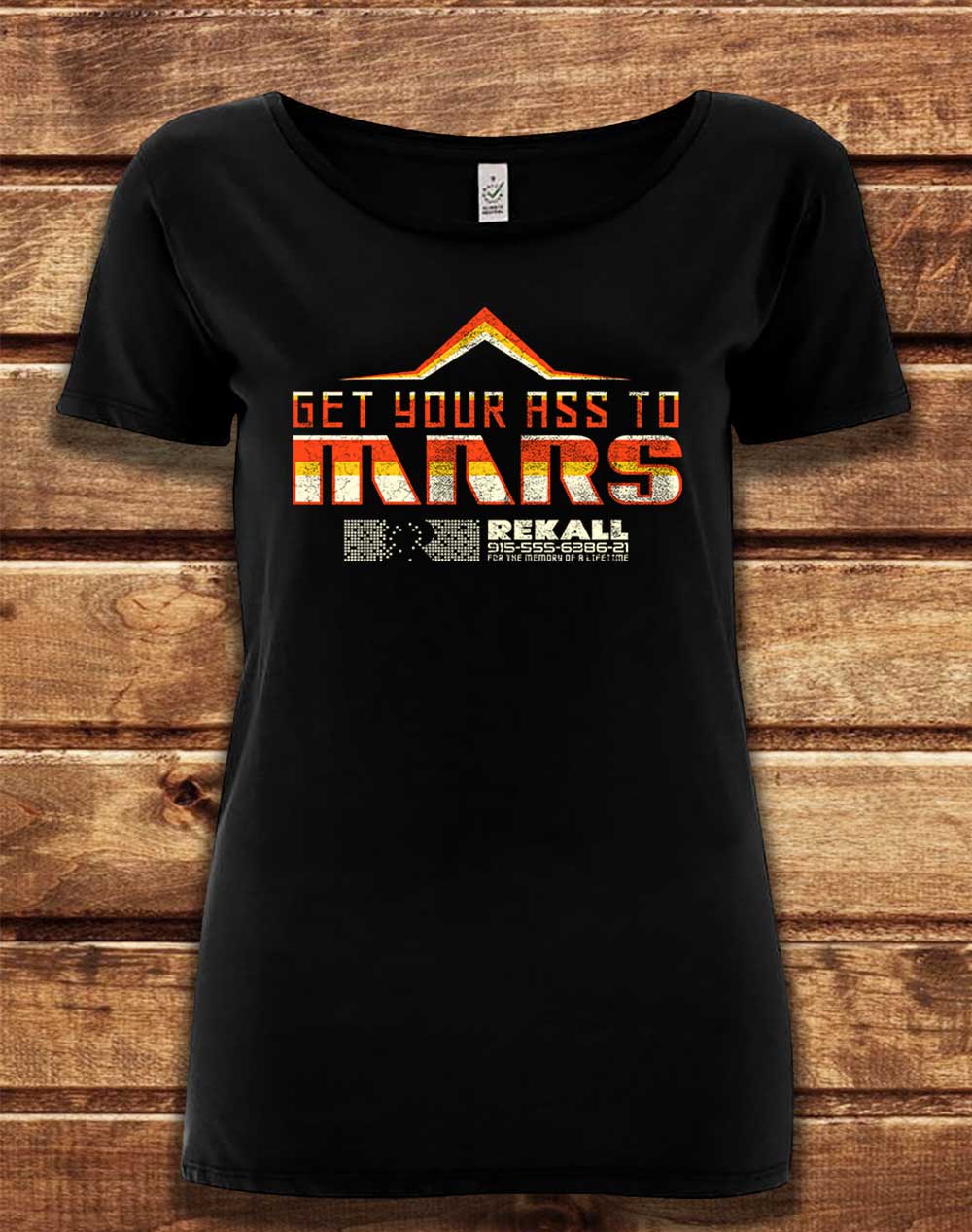 Black - DELUXE Get Your Ass to Mars Organic Scoop Neck T-Shirt