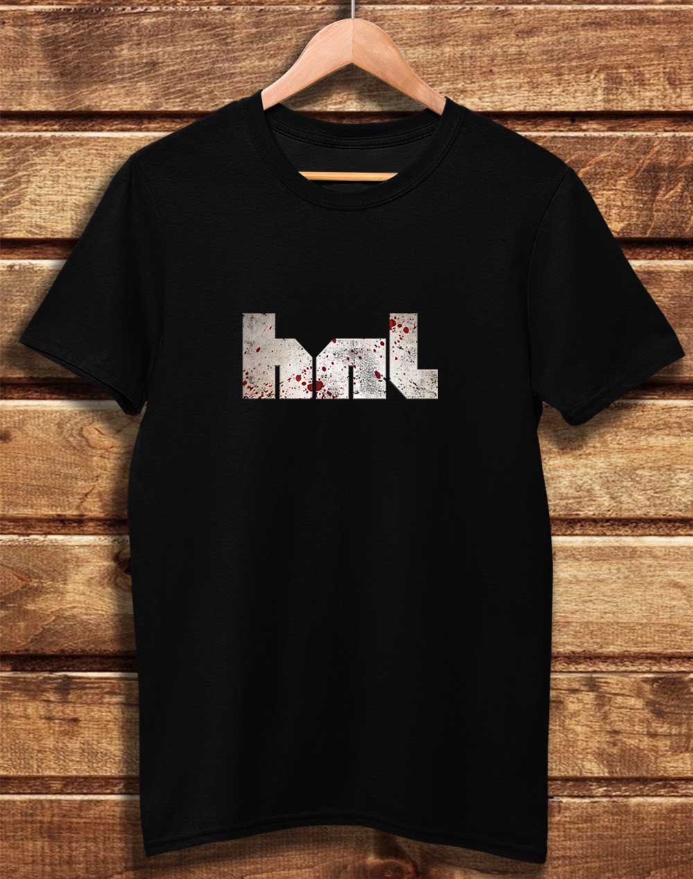 Black - DELUXE HNL Distressed Bloddy Logo Organic Cotton T-Shirt