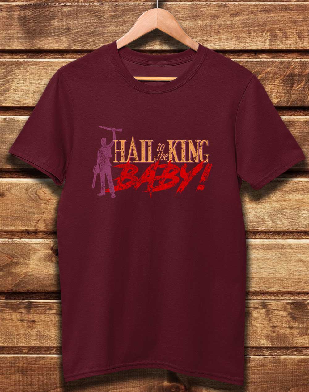 Burgundy - DELUXE Hail to the King Baby Organic Cotton T-Shirt
