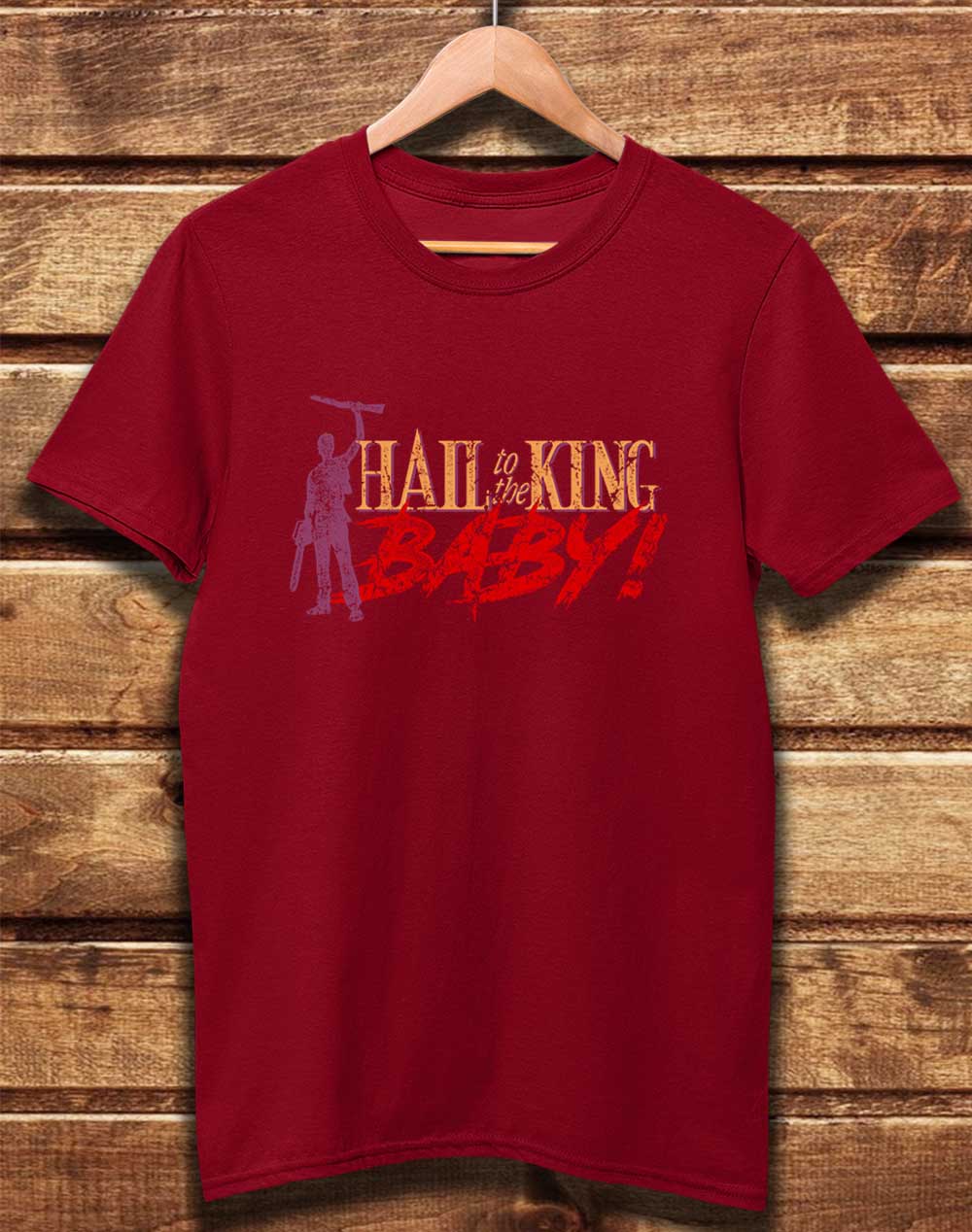 Dark Red - DELUXE Hail to the King Baby Organic Cotton T-Shirt