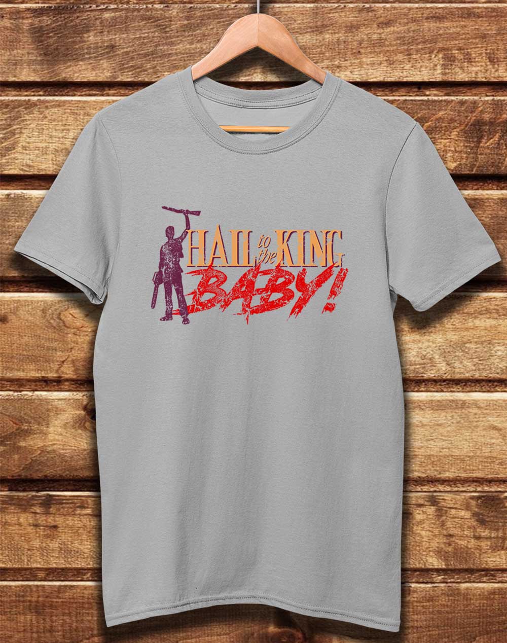 Light Grey - DELUXE Hail to the King Baby Organic Cotton T-Shirt