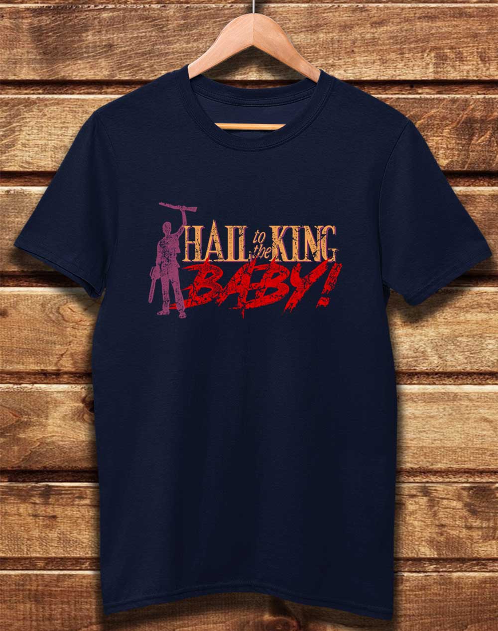 Navy - DELUXE Hail to the King Baby Organic Cotton T-Shirt