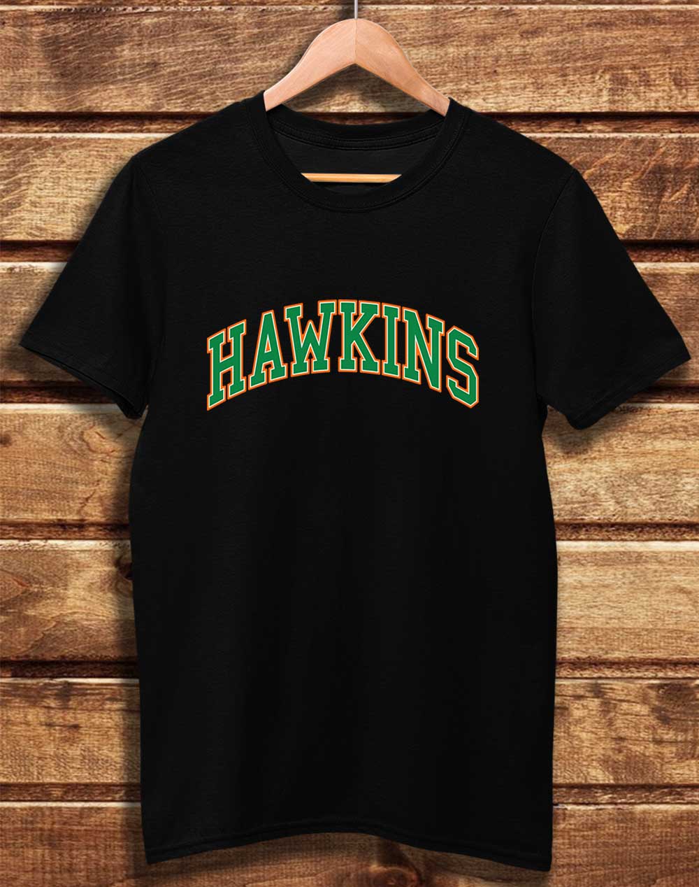Black - DELUXE Hawkins High Arched Logo Organic Cotton T-Shirt