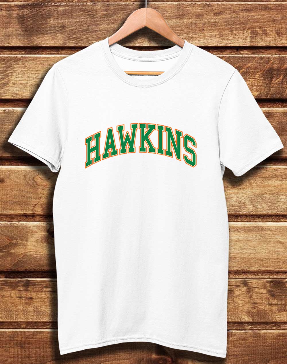 White - DELUXE Hawkins High Arched Logo Organic Cotton T-Shirt