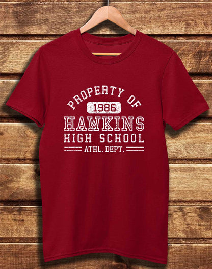 Dark Red - DELUXE Hawkins High School Athletics 1986 Organic Cotton T-Shirt