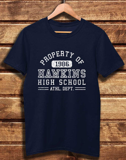 Navy - DELUXE Hawkins High School Athletics 1986 Organic Cotton T-Shirt