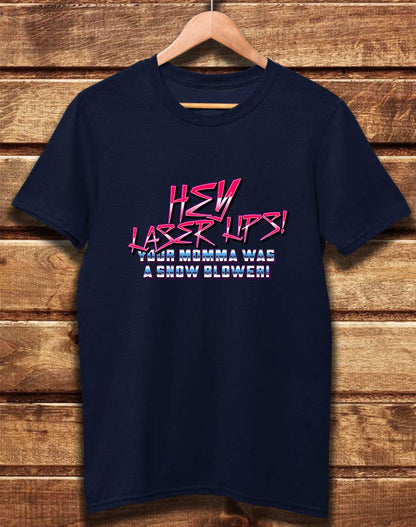 Navy - DELUXE Hey Laser Lips Organic Cotton T-Shirt