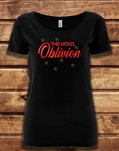 Black - DELUXE Hotel Oblivion Organic Scoop Neck T-Shirt