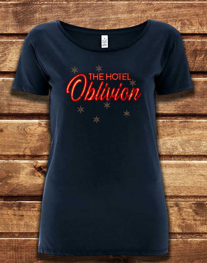 Navy - DELUXE Hotel Oblivion Organic Scoop Neck T-Shirt