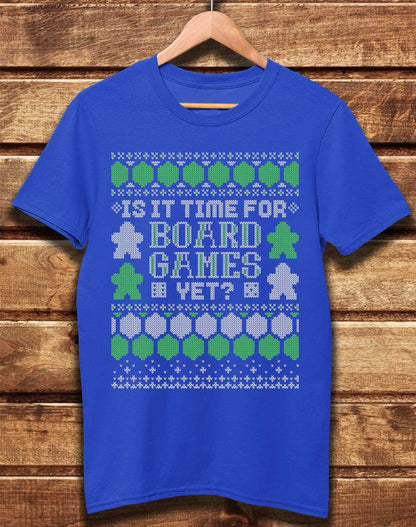 Bright Blue - DELUXE Is It Time For Board Games Organic Cotton T-Shirt