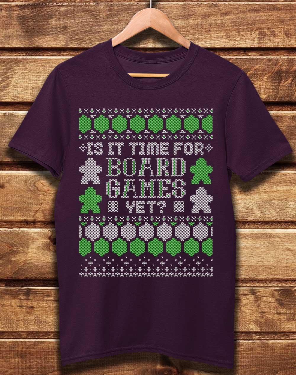 Eggplant - DELUXE Is It Time For Board Games Organic Cotton T-Shirt