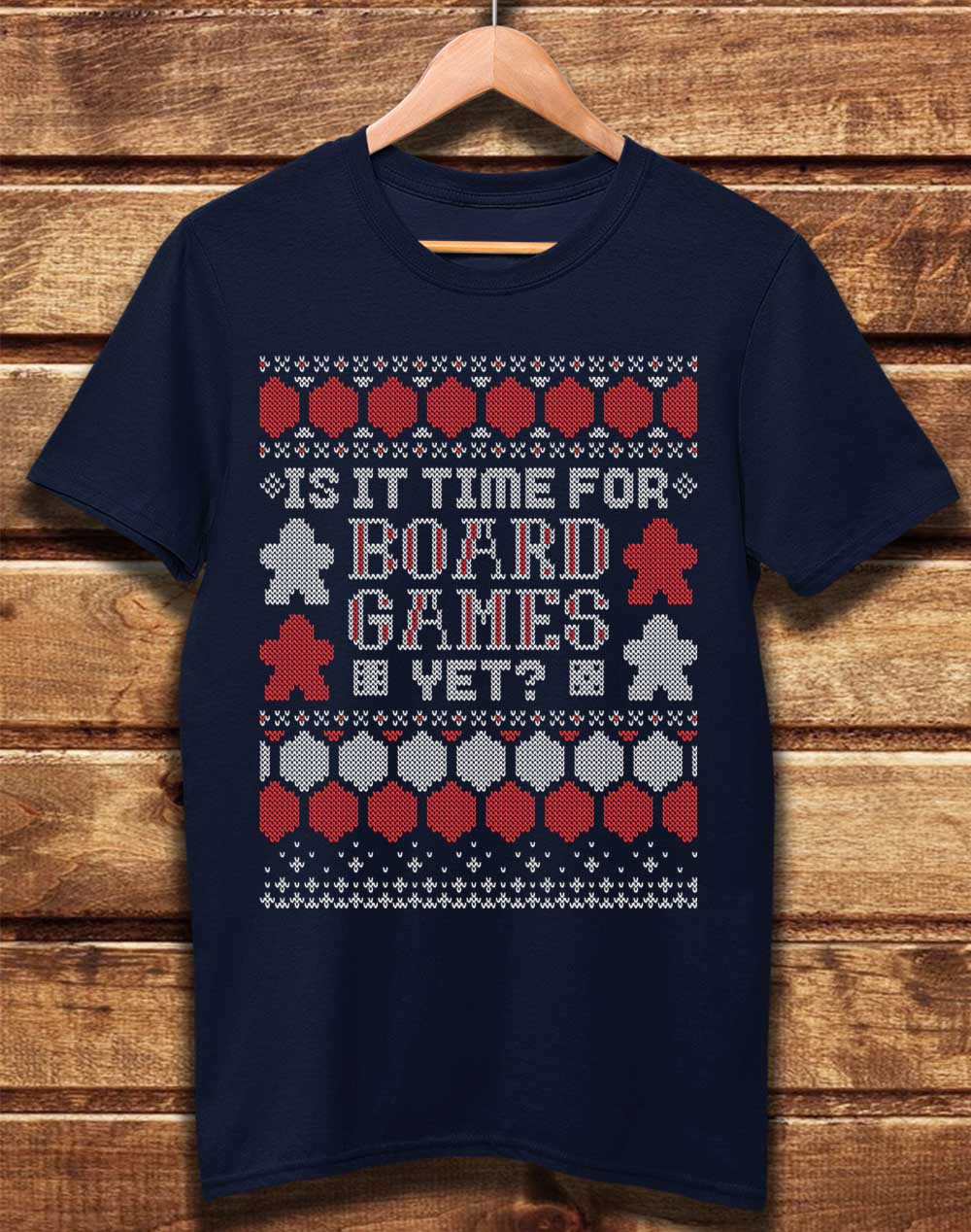 Navy - DELUXE Is It Time For Board Games Organic Cotton T-Shirt