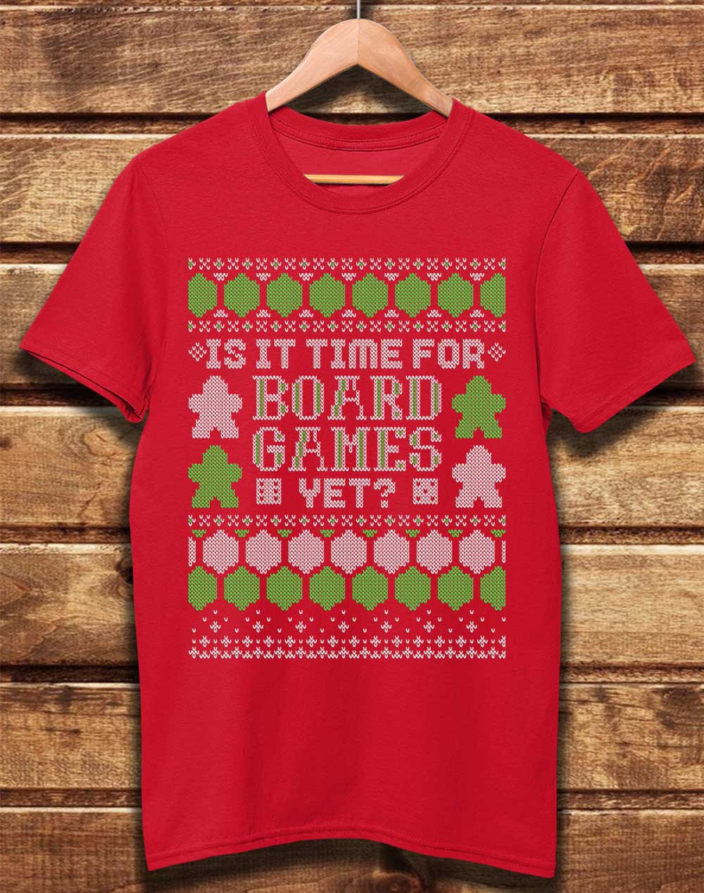 Red - DELUXE Is It Time For Board Games Organic Cotton T-Shirt