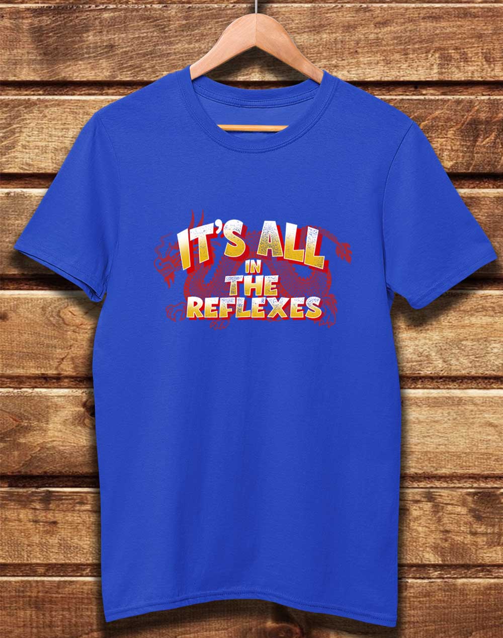 Bright Blue - DELUXE It's All in the Reflexes Organic Cotton T-Shirt