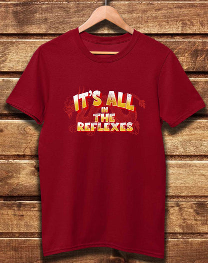 Dark Red - DELUXE It's All in the Reflexes Organic Cotton T-Shirt