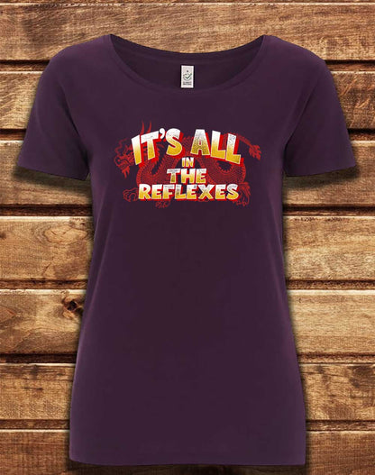 Eggplant - DELUXE It's All in the Reflexes Organic Scoop Neck T-Shirt
