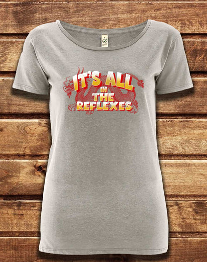 Melange Grey - DELUXE It's All in the Reflexes Organic Scoop Neck T-Shirt
