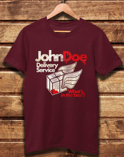 Burgundy - DELUXE John Doe Delivery Service Organic Cotton T-Shirt