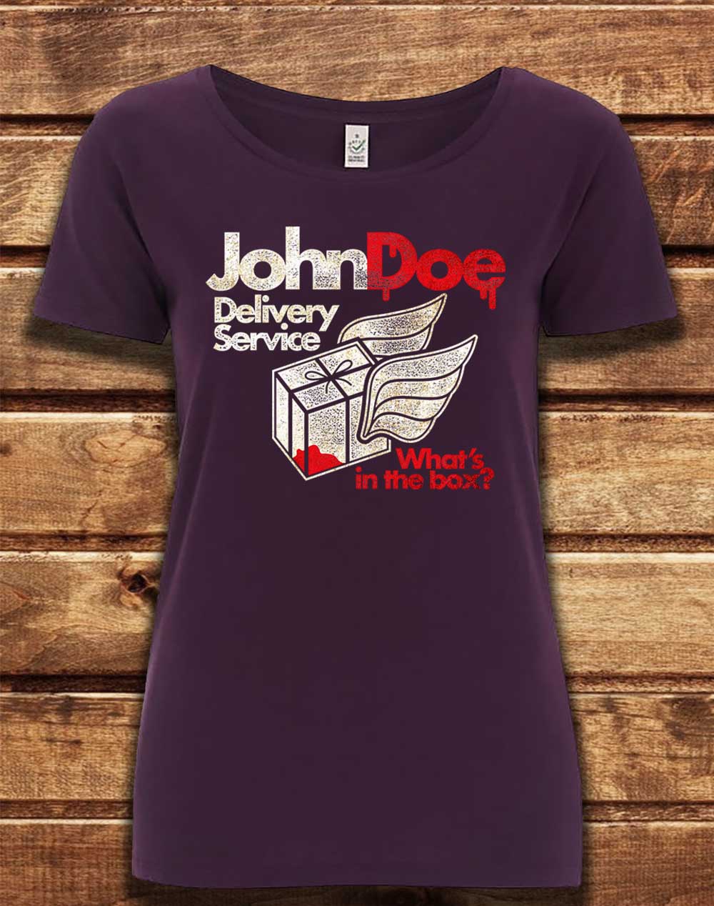 Eggplant - DELUXE John Doe Delivery Service Organic Scoop Neck T-Shirt