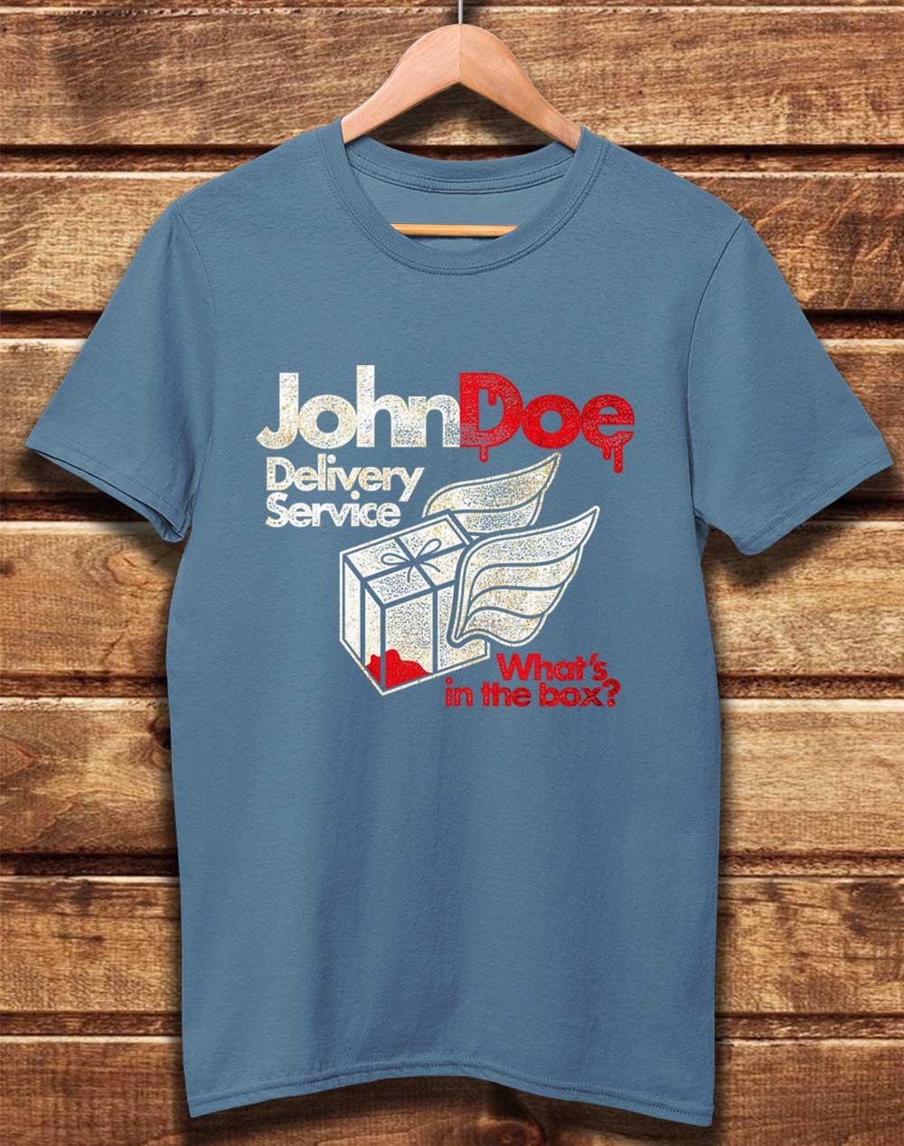 Faded Denim - DELUXE John Doe Delivery Service Organic Cotton T-Shirt