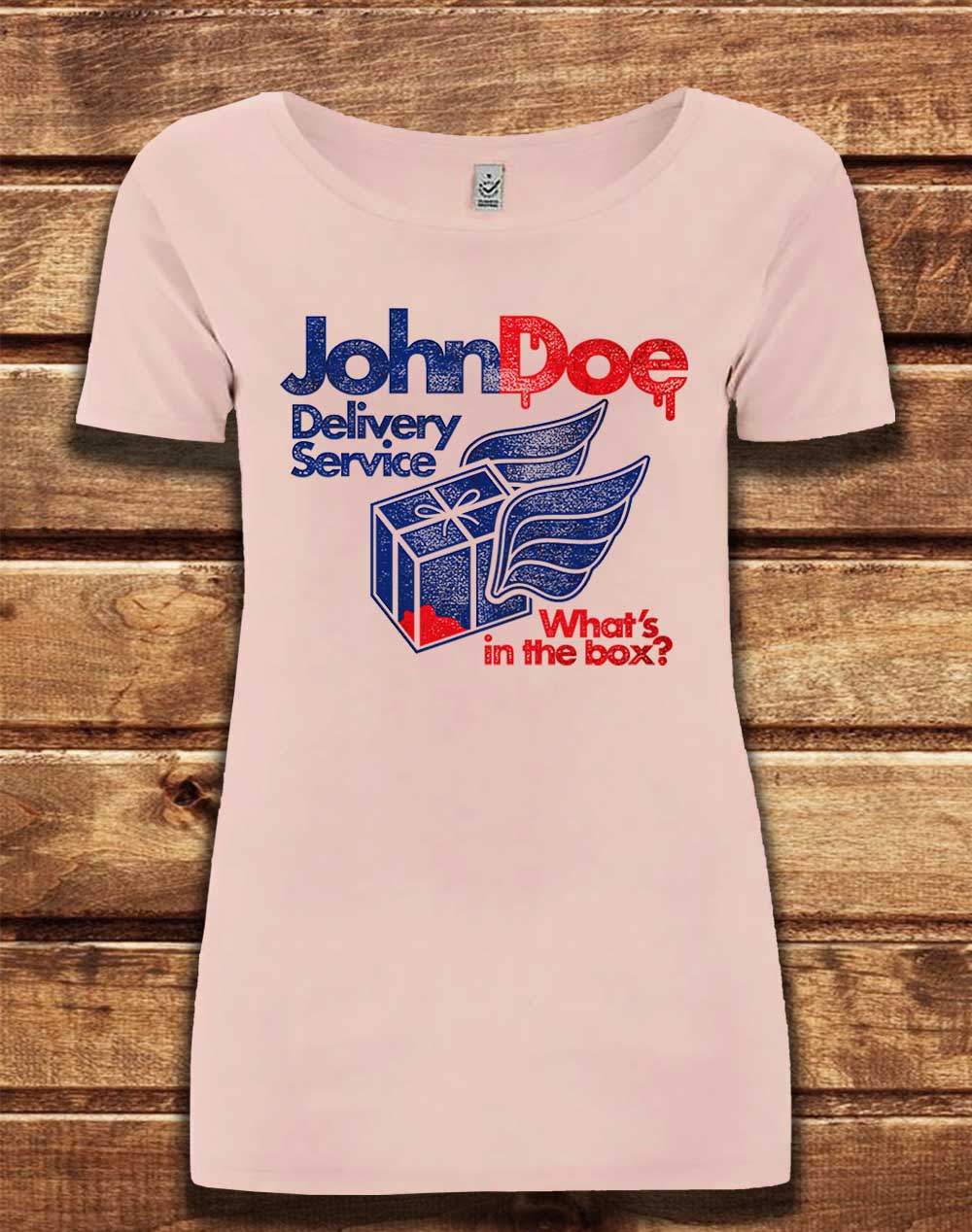 Light Pink - DELUXE John Doe Delivery Service Organic Scoop Neck T-Shirt