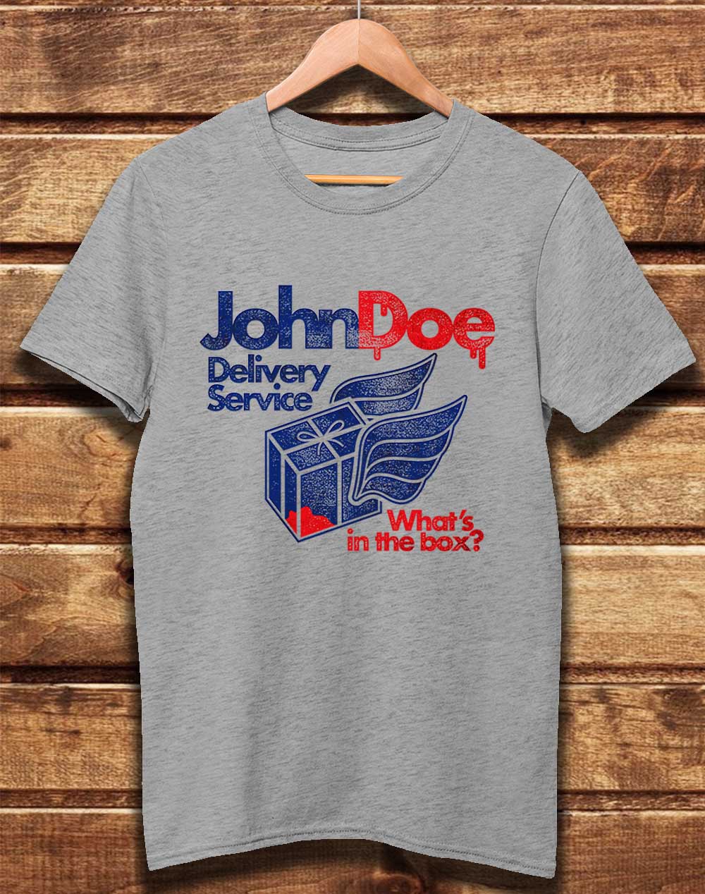 Melange Grey - DELUXE John Doe Delivery Service Organic Cotton T-Shirt