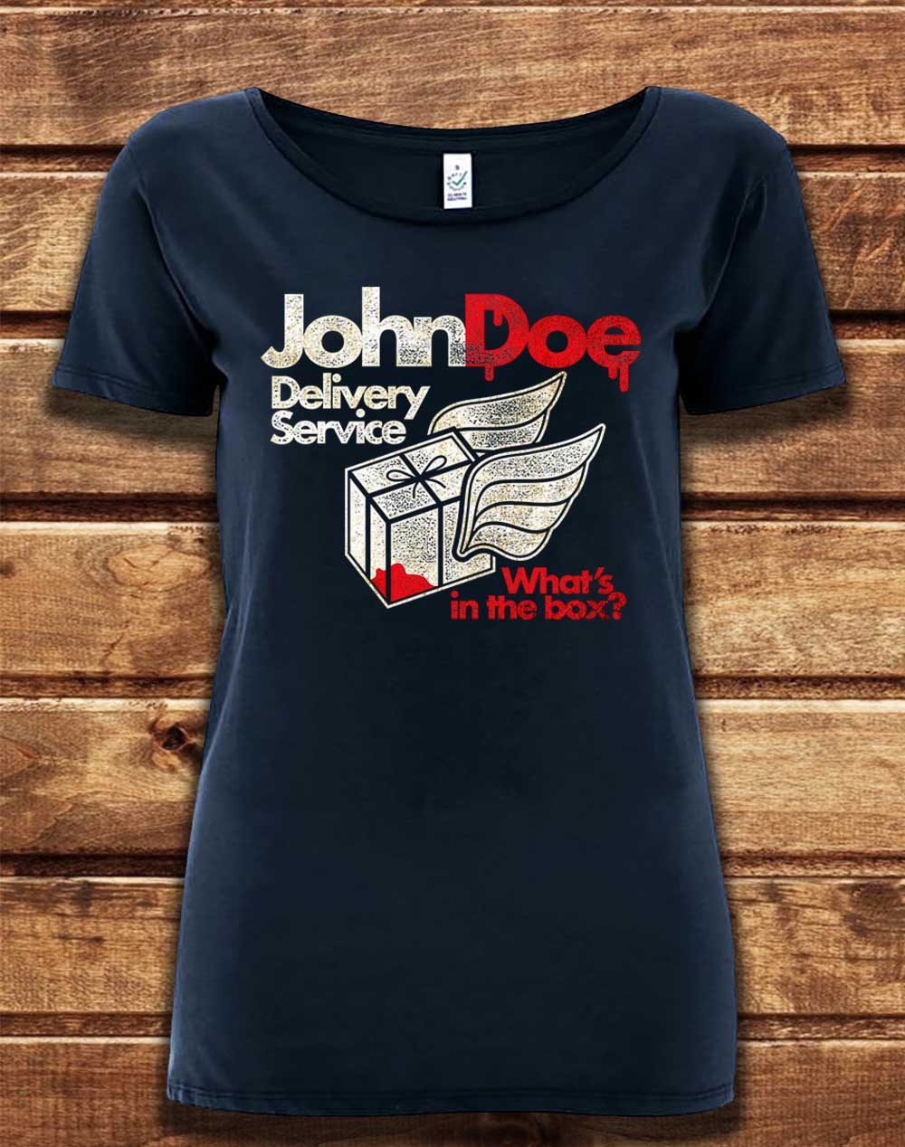 Navy - DELUXE John Doe Delivery Service Organic Scoop Neck T-Shirt