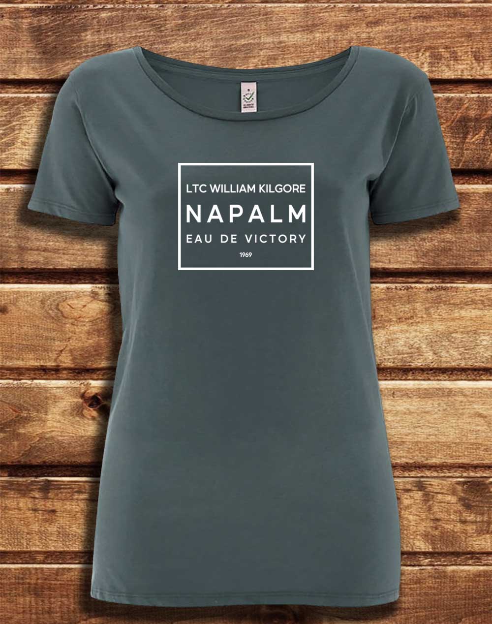 Light Charcoal - DELUXE Kilgore's Napalm Eau De Victory 1969 Organic Scoop Neck T-Shirt