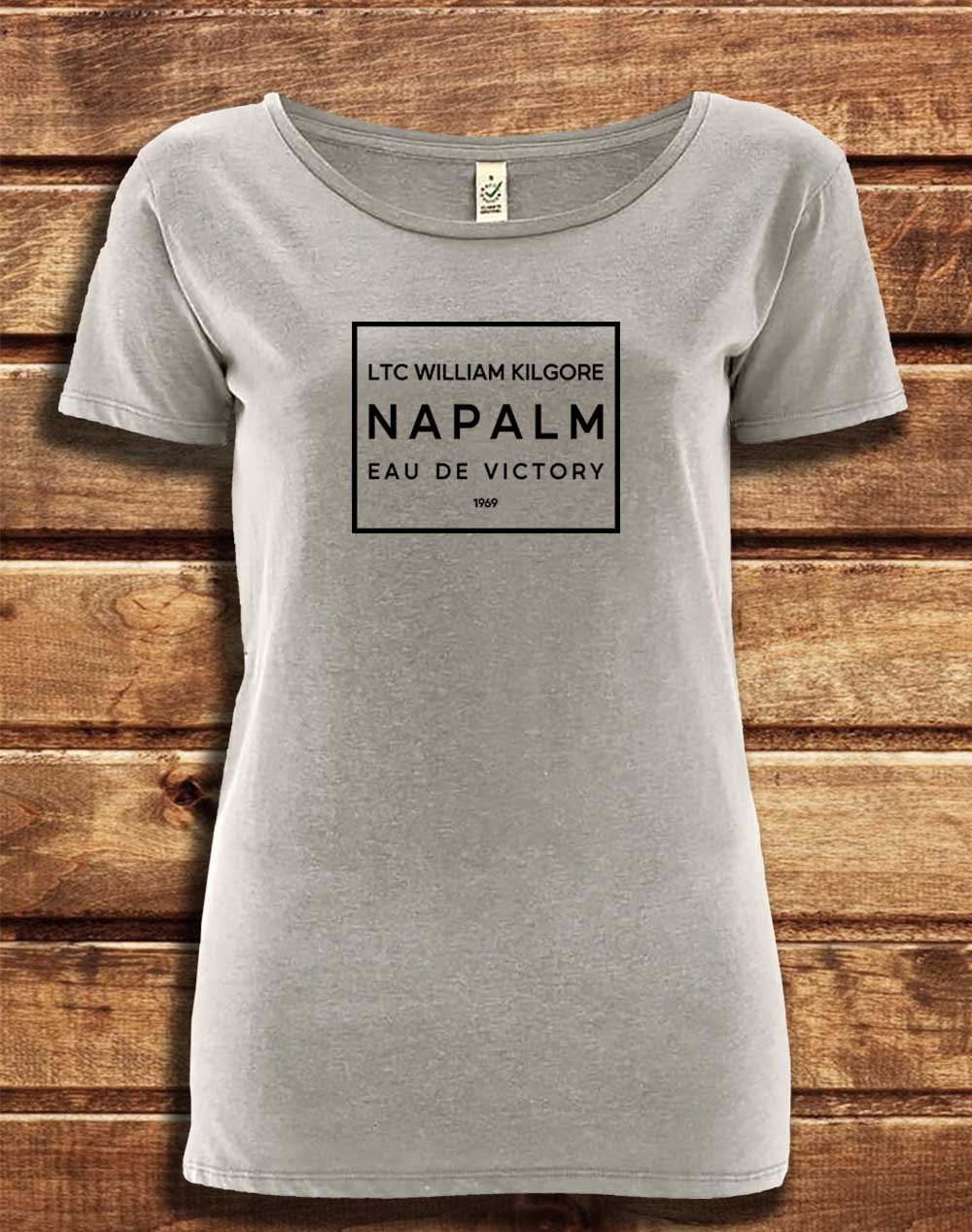 Melange Grey - DELUXE Kilgore's Napalm Eau De Victory 1969 Organic Scoop Neck T-Shirt