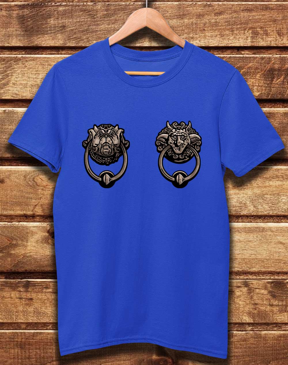Bright Blue - DELUXE Knockers Organic Cotton T-Shirt