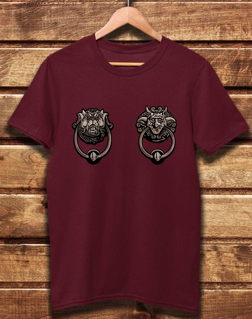 Burgundy - DELUXE Knockers Organic Cotton T-Shirt