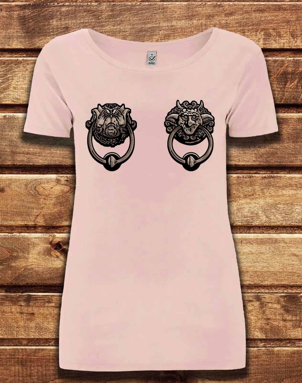 Light Pink - DELUXE Knockers Organic Scoop Neck T-Shirt
