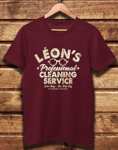 Burgundy - DELUXE Leon's Professional Cleaning Organic Cotton T-Shirt