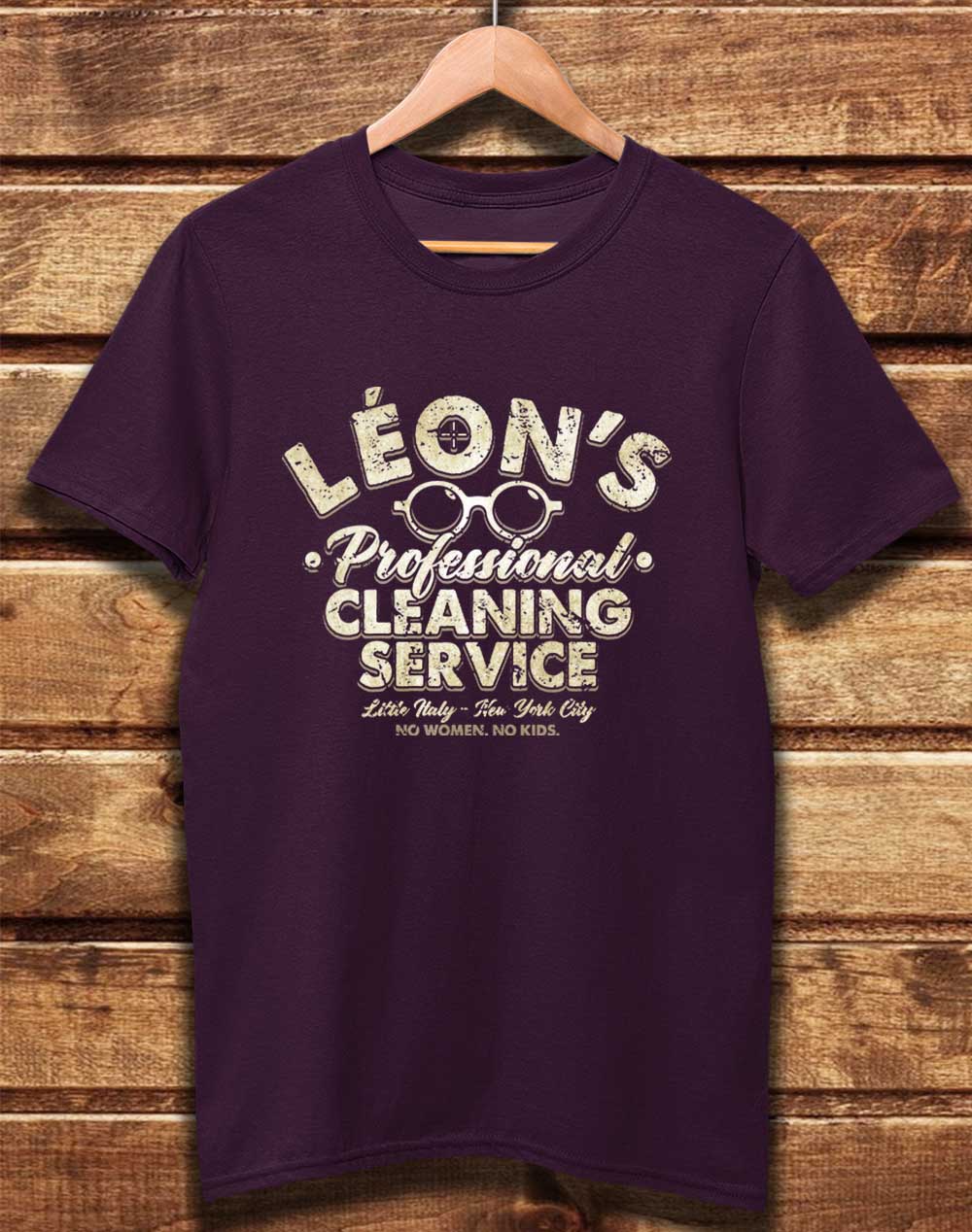 Eggplant - DELUXE Leon's Professional Cleaning Organic Cotton T-Shirt