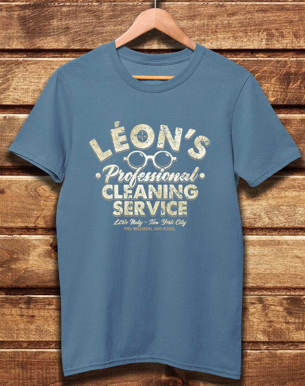 Faded Denim - DELUXE Leon's Professional Cleaning Organic Cotton T-Shirt