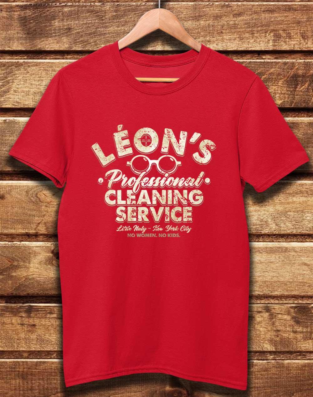Red - DELUXE Leon's Professional Cleaning Organic Cotton T-Shirt