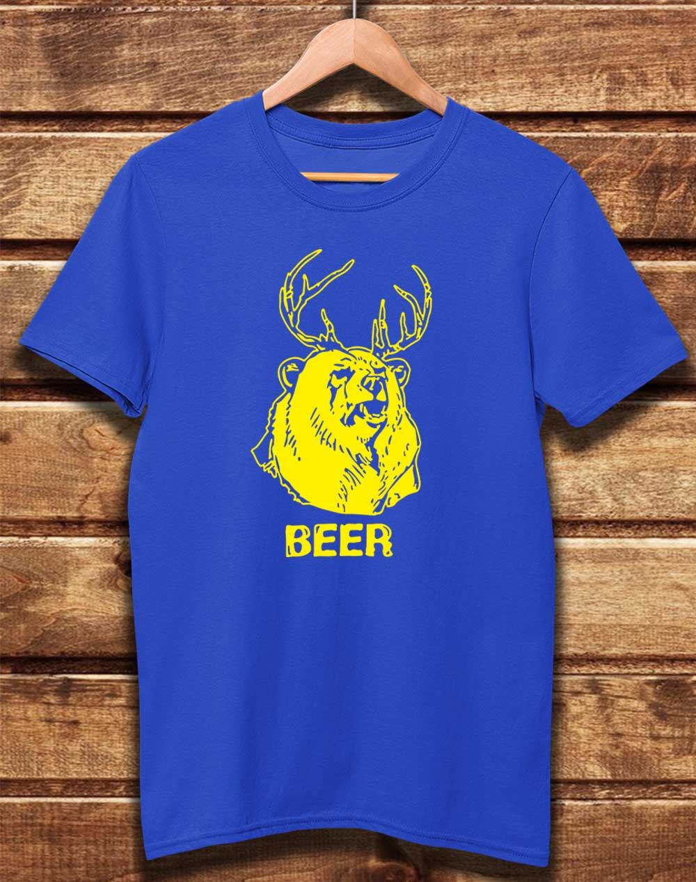 Bright Blue - DELUXE Mac's Beer Organic Cotton T-Shirt